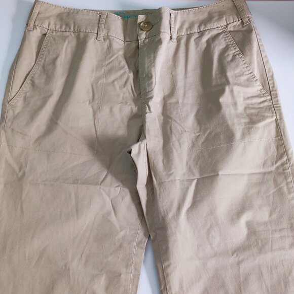Tommy Hilfiger lightweight summer capri pants cream women's size 10 - Picture 2 of 14